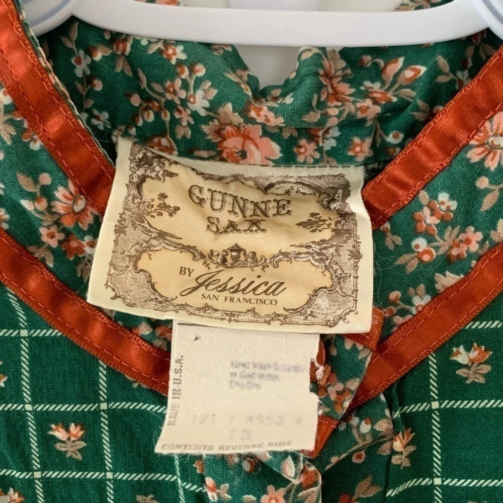 GUNNE SAX Green Floral  Prairie Dress - Picture 4 of 11